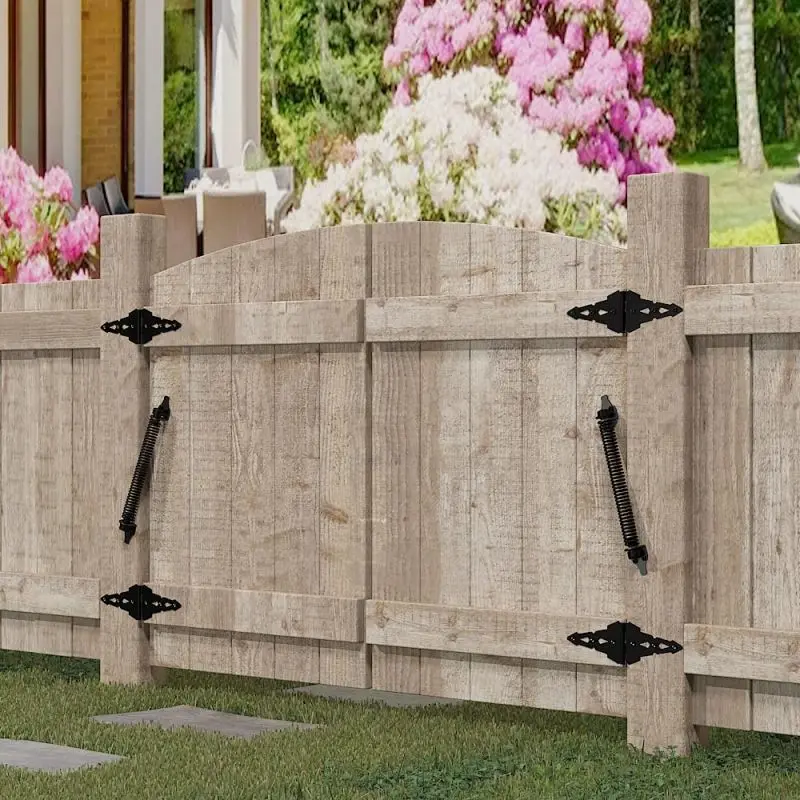 1/2pcs Gate Spring Closer Fence Spring Fence Door Hinges Self Closing Metal Gate Garden