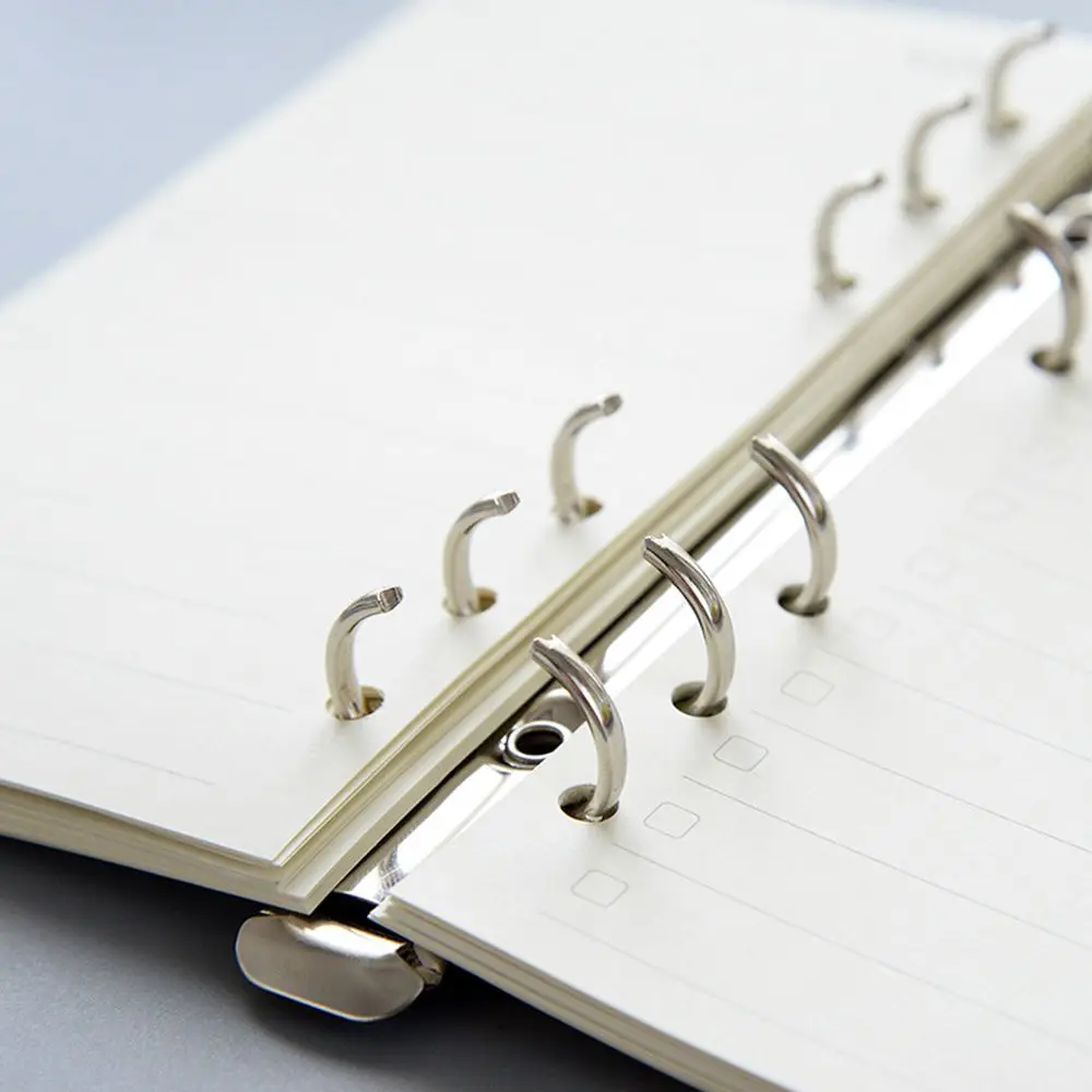 A4/B5/A5/A6/A7 Refillable Metal Spiral Rings Binder Clip Loose-leaf File Folder Binder Clip Notebook Accessory Office Supplies metal ring binder metal binder ring notebook accessories book binding supplies loose leaf binder clips binder clip