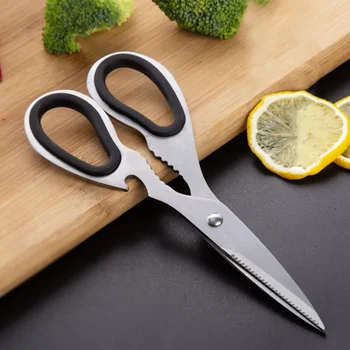 Stainless Steel Kitchen Scissors Household Bone Scissors Chicken Wings Fish Chopper Bottle Opener Walnut Clip Kitchen Tools 1