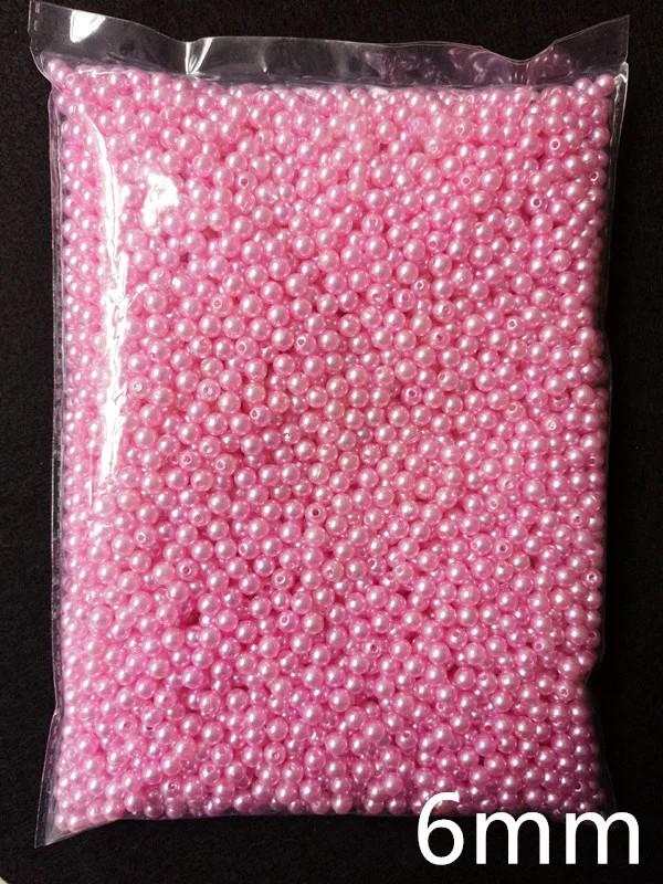 

Wholesale 6/8/10mm pink Straight hole 500g Pearl For Jewelry Making DIY Bracelet Necklace