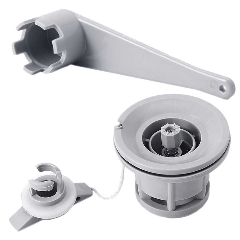 

New-6 Holes Inflatable Boat Raft Boating Drifting Canoe Air Valve & 6 Section Air Valve Wrench