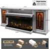 75-inch Electric FireplaceTV Stand 3-side Glass LED Modern Media Entertainment Center Console Adjustable Flame 40-inch Fireplace 6