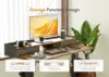 Standing Desk with Drawers, Stand Up Electric Standing Desk Adjustable Height, Sit Stand Desk with Storage Shelf 4