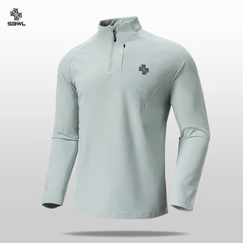 SBWL Autumn/winter new men's outdoor sports with a base shirt running skiing mountaineering fitness sports long sleeve T-shirt 1