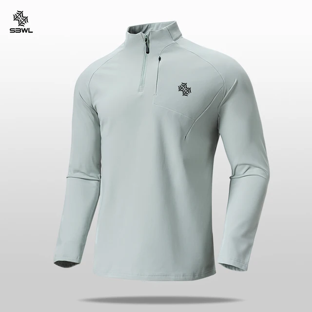 SBWL Autumn/winter new men's outdoor sports with a base shirt running skiing mountaineering fitness sports long sleeve T-shirt 1