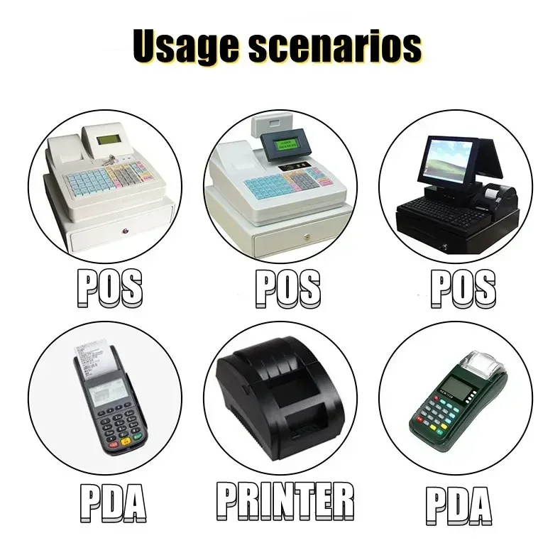 Thermal Paper 57x30mm POS Printer Blue Font 10 Rolls Mini Mobile Bluetooth Cash Register Roll Paper Bill Receipt Printing
