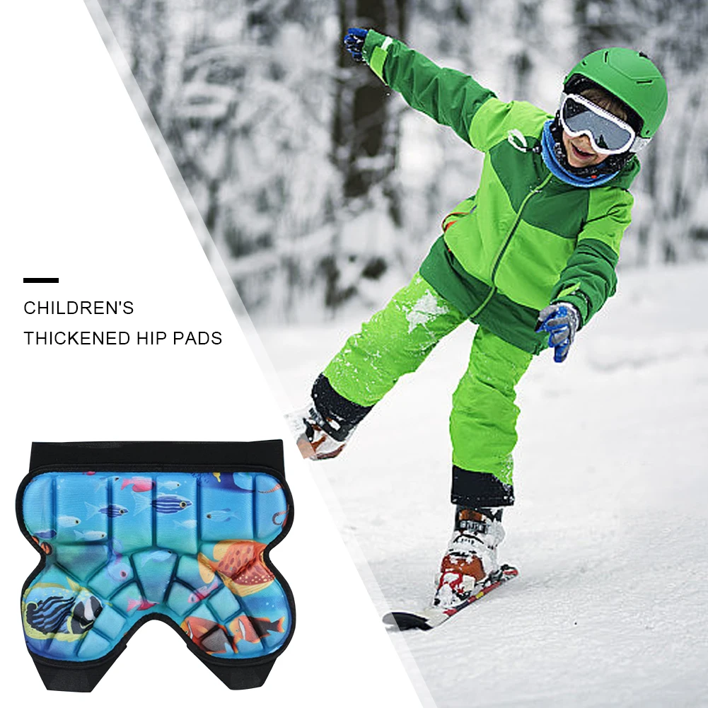 Ski Snowboard Accessories Ski Protective Gear Kids Butt Hip Protection For Ski Skate Snowboard Roller Hip Protection Shorts Thickened Children Skating Butt Pads Protectors
