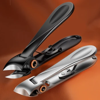 1 pz Tagliaunghie per uomo Unghie dei piedi incarnite spesse Grande apertura della mascella larga Manico lungo inclinato Senza spruzzi Tagliaunghie 1