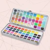 Seamiart 50/72/90/100 Color Solid Watercolor Paint Set Basic Neone Glitter Watercolor Pigments for Drawing Art Paint Supplies 6