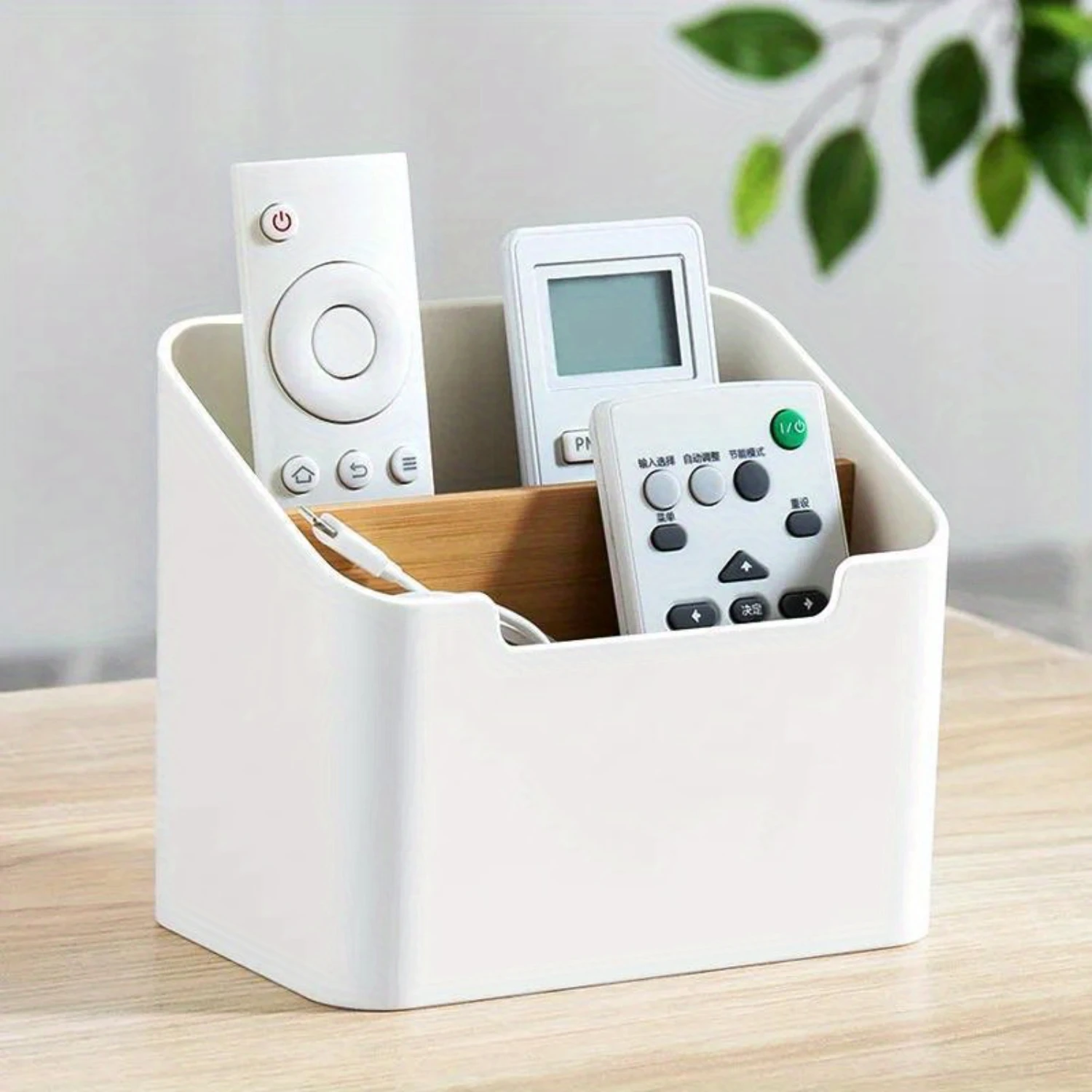 1pc Multi-Functional  Box, TV Air Conditioner Remote Control Organizer, Plastic  Rack, Cosmetic  Box,  Decor, Bathroom Accessori 3