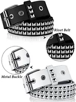 Square Bead Rivet Belts 2