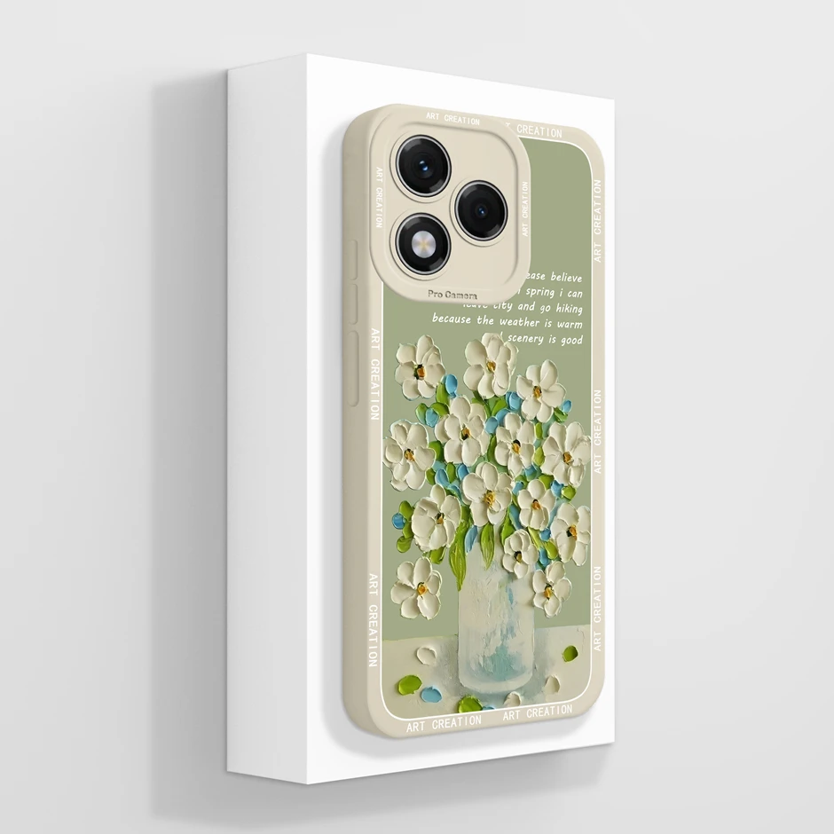 Elegant Floral Shockproof Silicone Bumper Case - Anti-Scratch Slim Cover