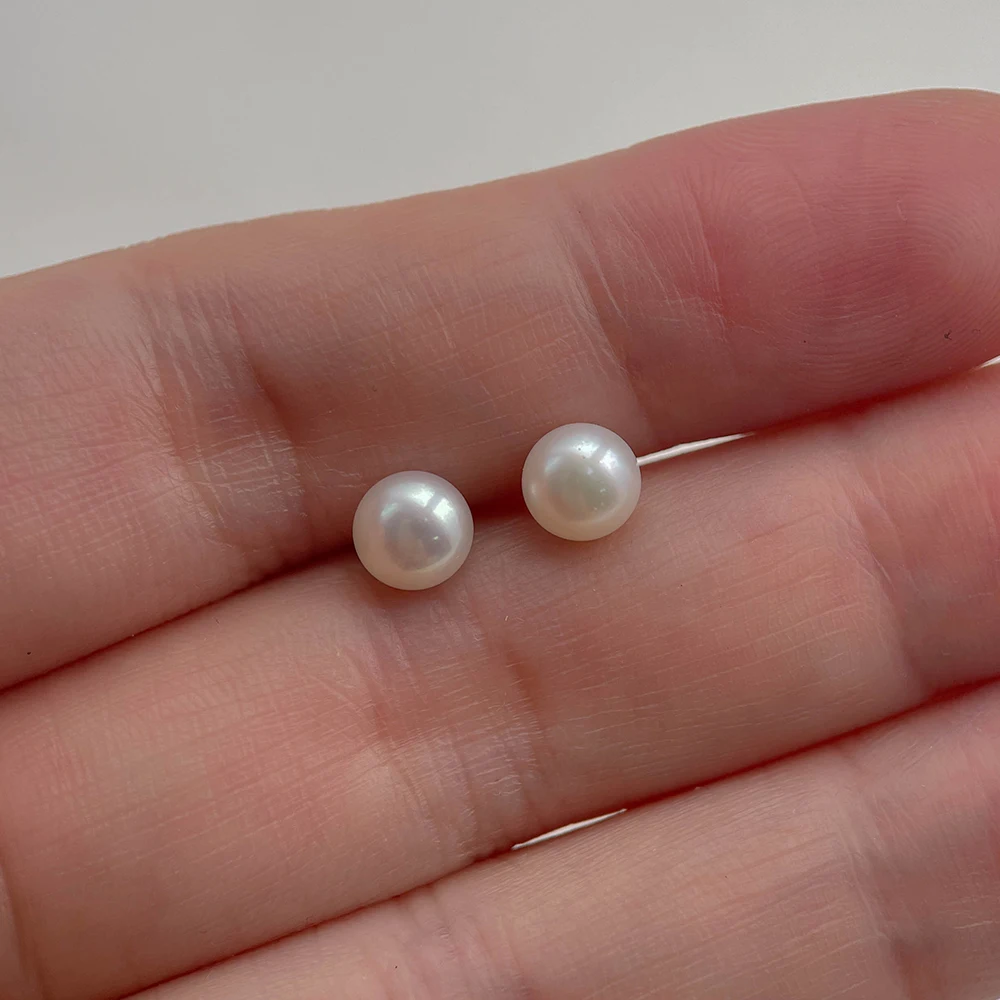 Pearlove Orecchini A Perla D'Acqua Dolce In Argento 925 Sterling Con Zirconi - Ipoallergenici, Regalo Per Donna In Scatola Portagioie - 2