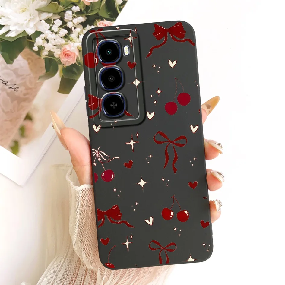 Stylish Flower Soft Liquid Silicone Phone Case Cover