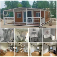 Maison conteneur personnalisable de 40 pieds, préfabriquée, 3 chambres, petite maison avec cuisine et salle de bain amovibles 3