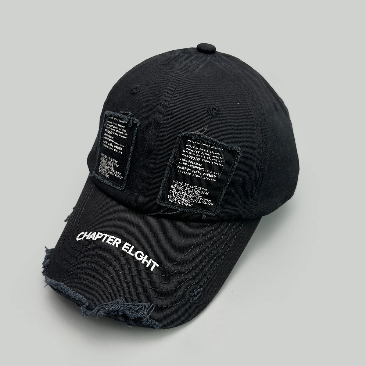 Ins Persönlicher Brief Gebrochener Stil Baseballmützen Neue Unisex Sonnenschutz Straße Vielseitige Distress Hip Hop Mode Outdoor Schirmmützen – Detail 10