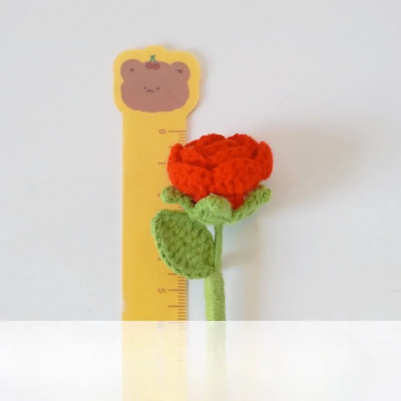 1pc Finished Handmade Rose Brooch Crocheted Chest Flower Accessory Temperament Small Brooch Flower Clothing Accessory Decoration