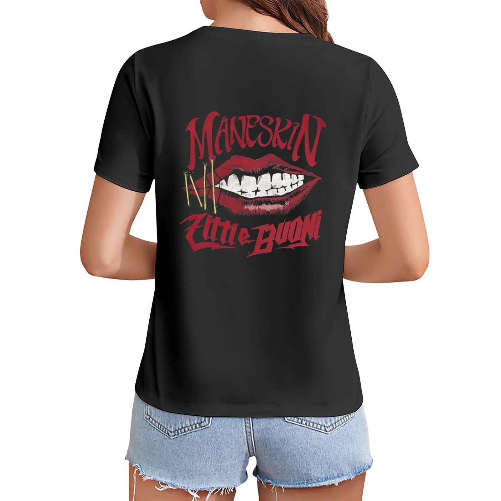 

MANESKIN maneskin,mneskin T-Shirt plus sizes oversized quick drying oversized workout shirts for Women