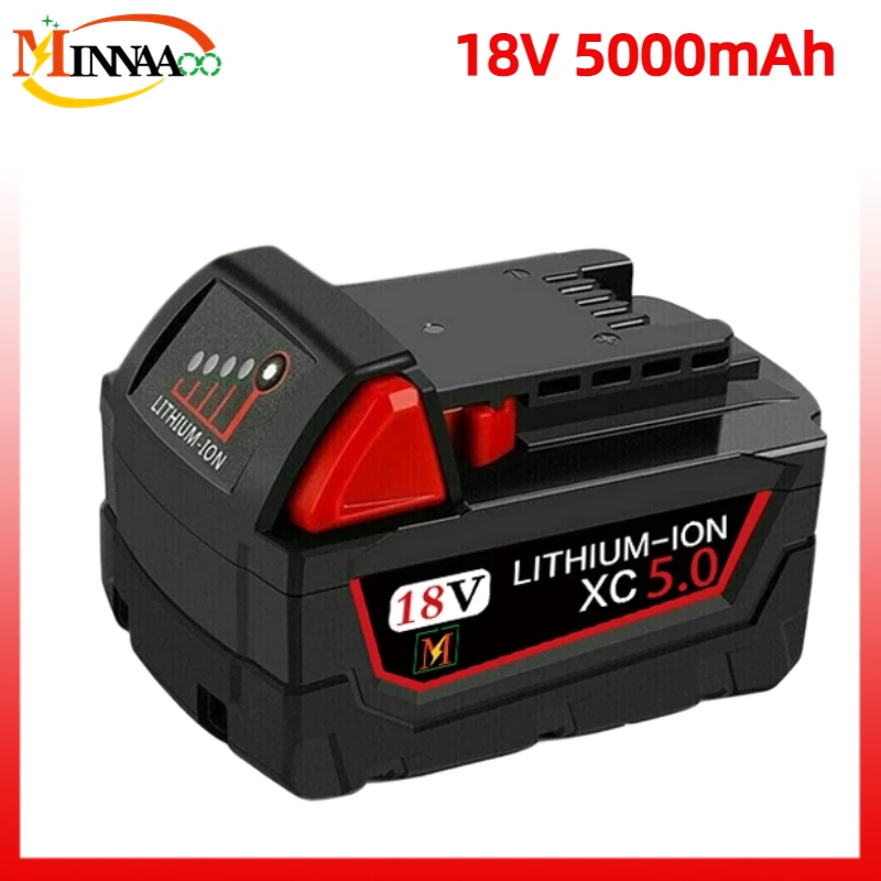

18V 12.0Ah Replacement for Milwaukee M18 XC Lithium Battery 48-11-1860 48-11-1850 48-11-1840 48-11-1820 Rechargeable Batteries