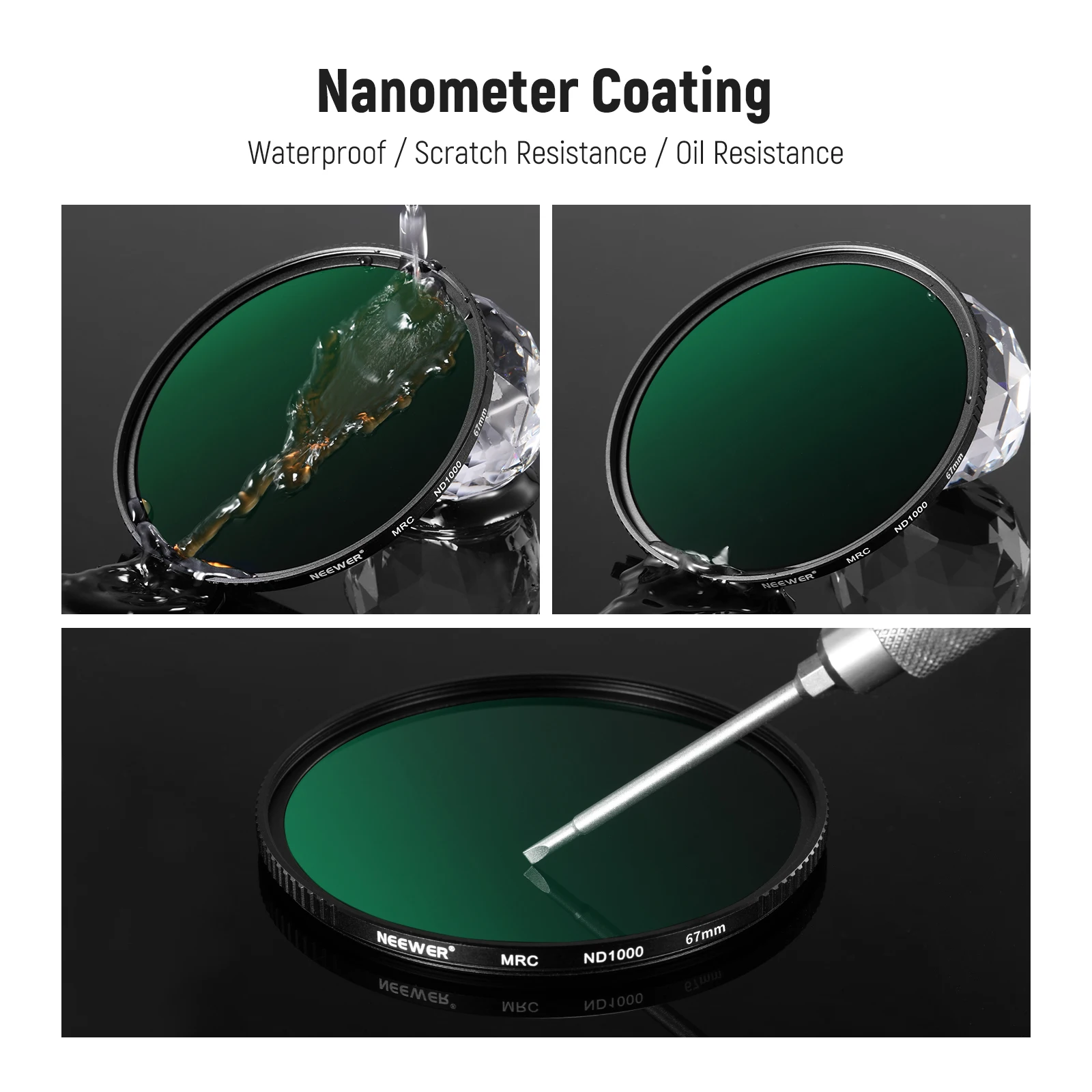 Fixed ND Filter Kit ND1000 ND64 ND8 ND4 Neutral Density Filter Set Double Sided