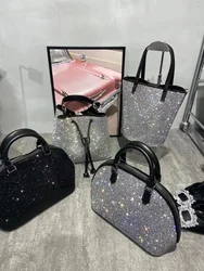 Luxury Crystal Shiny Rhinestone Diamond Bucket Bag Female Bling Evening Bag Lady Purse Women's Handbag Shoulder Crossbody Bag