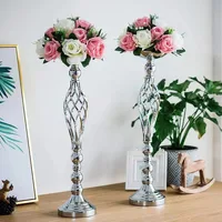 Home Table Candle Holder Arrangement Gold Iron Vase Twisted Path Candle Holder Wedding Flower Wedding Props Home Furnishings 6