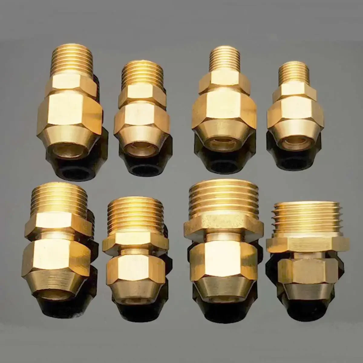 Flare Rohr OD 8mm x 1/4 "BSP Männlichen Messing Flare Stecker Rohr Pneumatische Fitting mit Kurzen Flare mutter