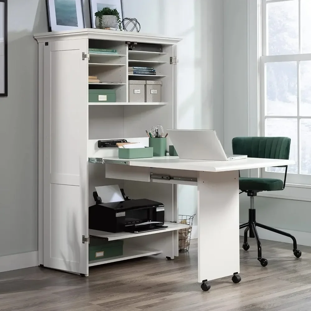 Miscellaneous Storage Craft & Sewing Armoire, L: 35.11" x W: 21.81" x H: 61.58", Glacier White finish 6