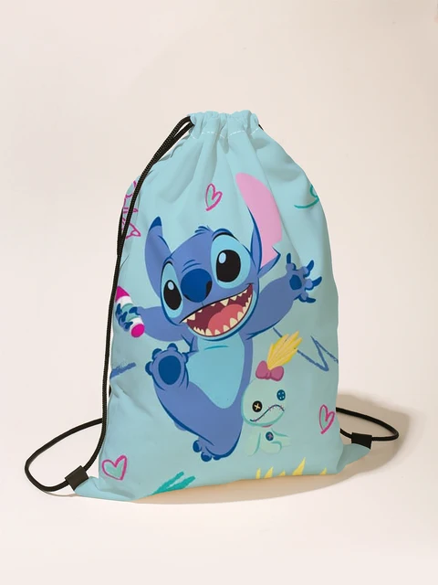 디즈니 릴로 & 스티치 애니메이션 여행 드로스트링 가방: 아이들의 모험과 파티에 완벽한 선물