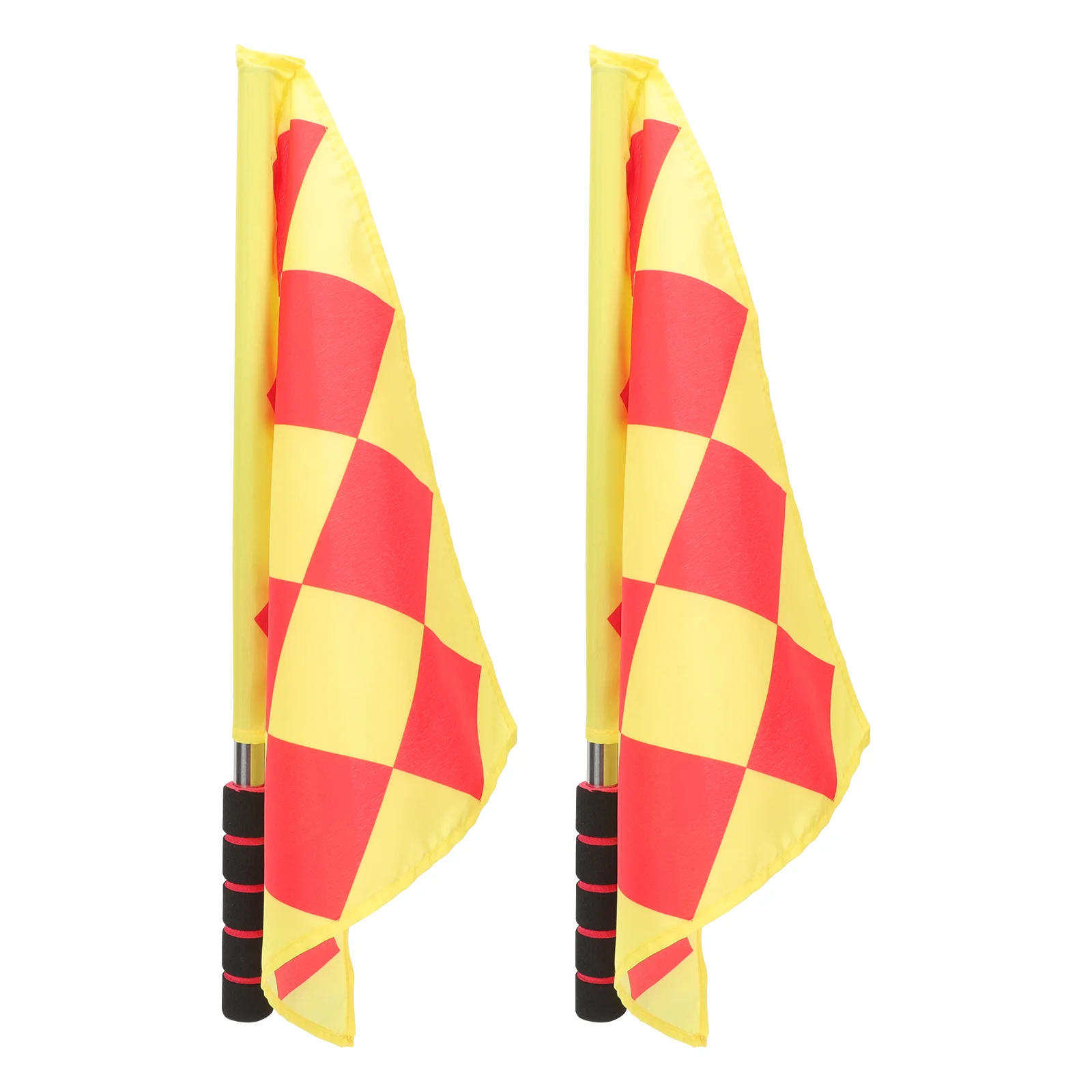 2 Pcs Football Referee Flag Athletic Gear Commanding Match Flags Waving For Racing Foam Conducting