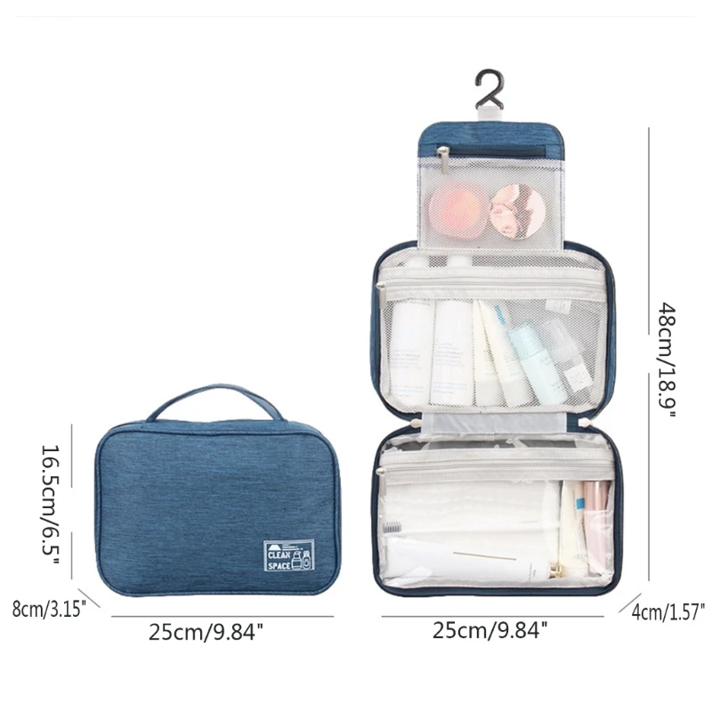 Large Hanging Travel Toiletry Bag Portable Makeup Cosmetic Holder