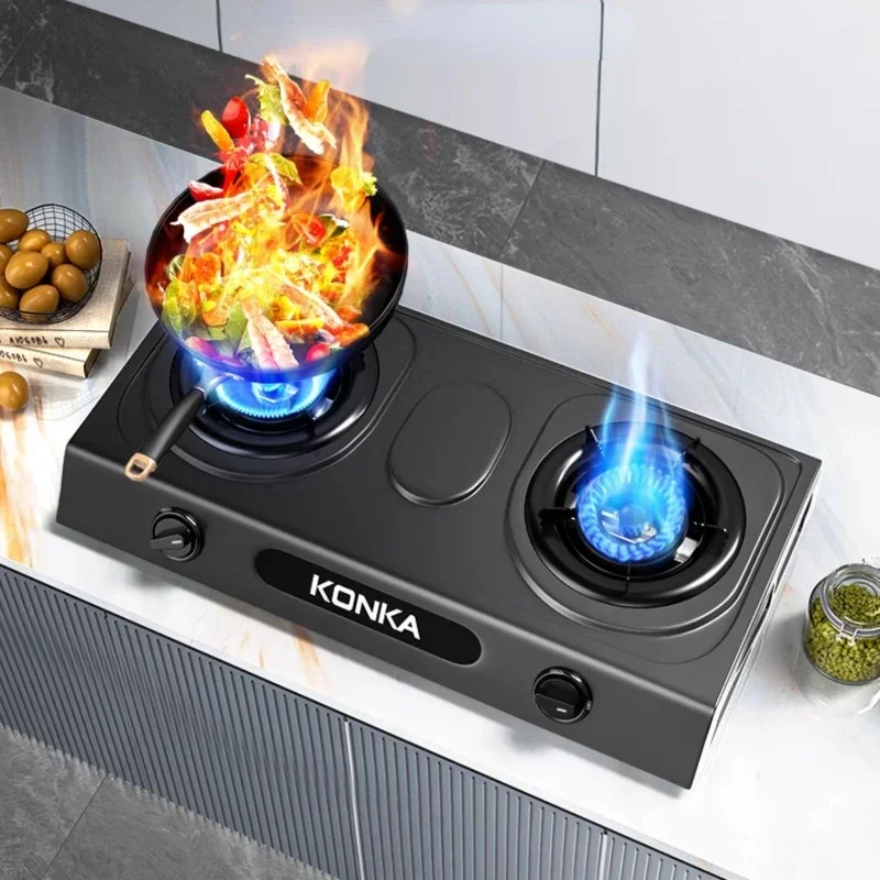 Double Gas Stove Household Liquefied Gas Stove Fire Natural Home Appliance Газовая Варочная Поверхность