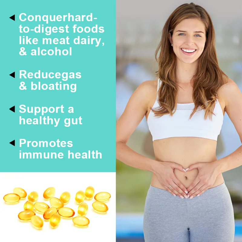 BW Digestive Enzymes Capsule Beneficial Bacteria Immune System & Healthy Digestive Gas & Bloating Relief for Women Men