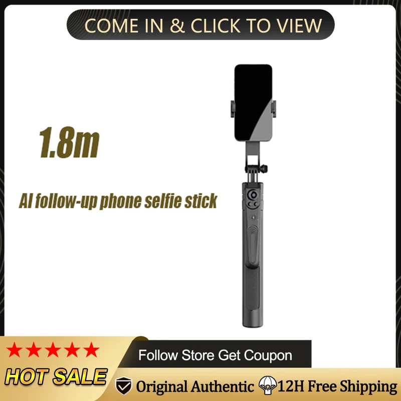 B181 Mobile Phone Stabilizer Selfie Stick 360&deg; Gimbal Mobile Phone Holder Intelligent AI Facial Recognition Bracket Landing 1.8m