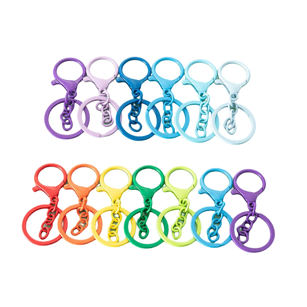 5/10 Stück Metall Karabinerverschluss Schlüsselanhänger Karabiner für DIY Schlüsselanhänger Kette Anhänger Schmuckherstellung Zubehör Zubehör Material Charm – Detail 1