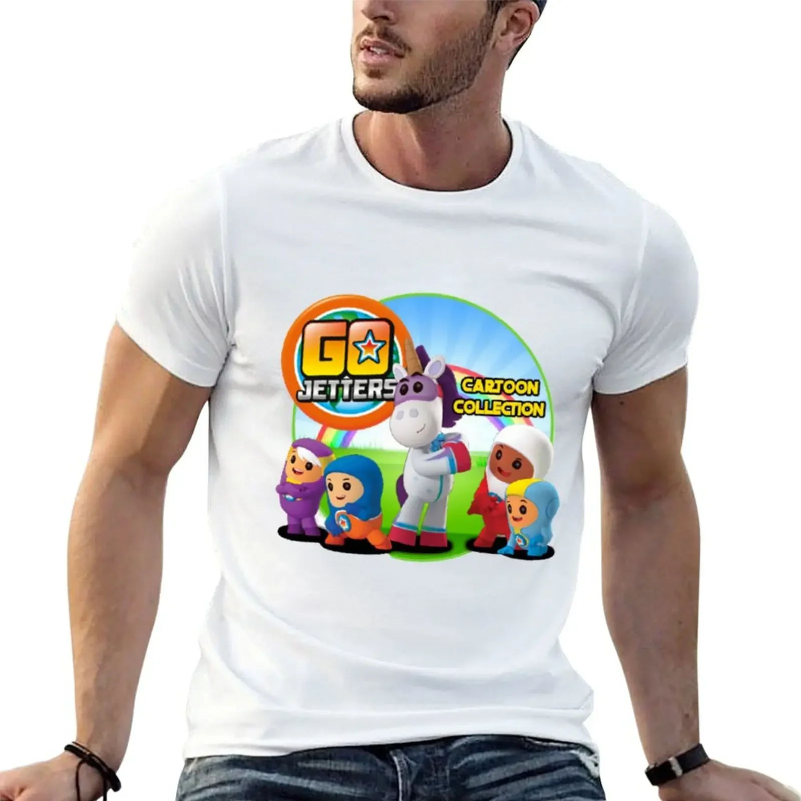 Go Jetters T-Shirt Blacks Summer Top Vintage Mens Champion T-Shirt