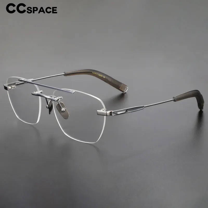 Gafas Sin Montura Para Hombre Y Mujer,Lentes De Metal Sin Montura,Con