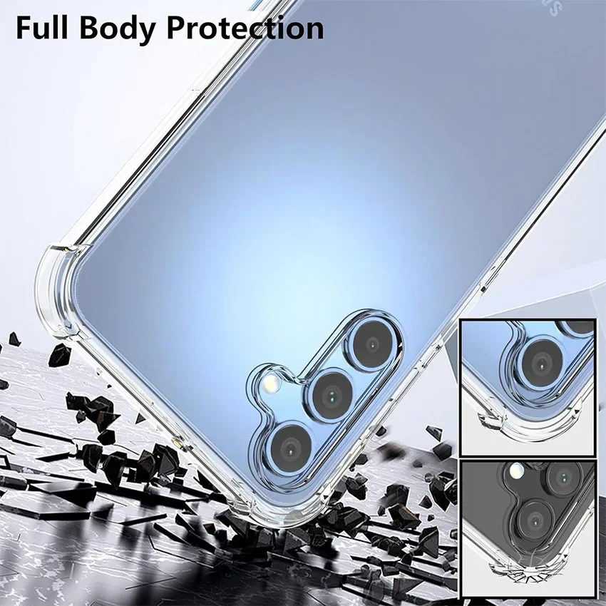 Shockproof Clear Silicone Soft Phone Case Cover