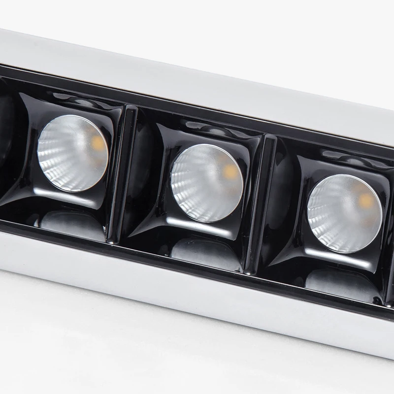 Recessed Grille Light Led Spotlight Ceiling Lamp Black White COB Downlights Home Aisle Corridor Living Room Indoor Lighting