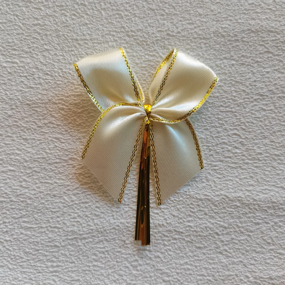 Pink Bowknot Twist Ties for DIY Bakery and Wedding Decorations