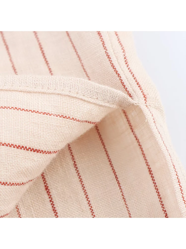 TFMLN 2025 New Women Striped Shirt Pant Suit Casual Lapel Blouse Elastic Waist Striped Trousers Set Summer Women's Clothing