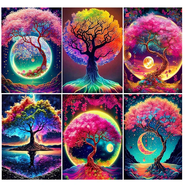 Tree of Life Diamond Art 5D Diamond Painting New Collection Fantasy  Landscape Rhinestones Picture DIY Cross Stitch Home Decor - AliExpress