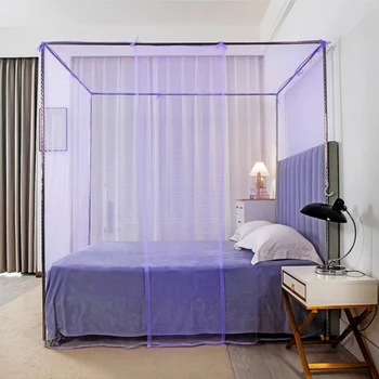 Moustiquaire de Camping en plein air à quatre coins, avec sac de rangement, tente anti-insectes, Protection complète pour chambre à coucher 1