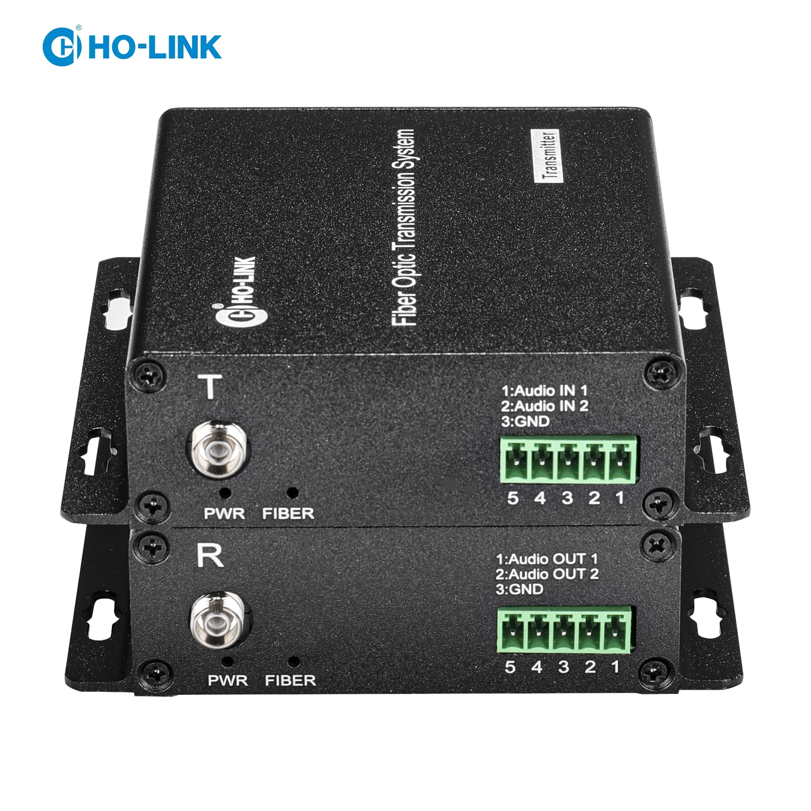 2 channel forward phoenix terminal audio,single fiber single mode Phoenix Terminal Audio Fiber Optic Converter
