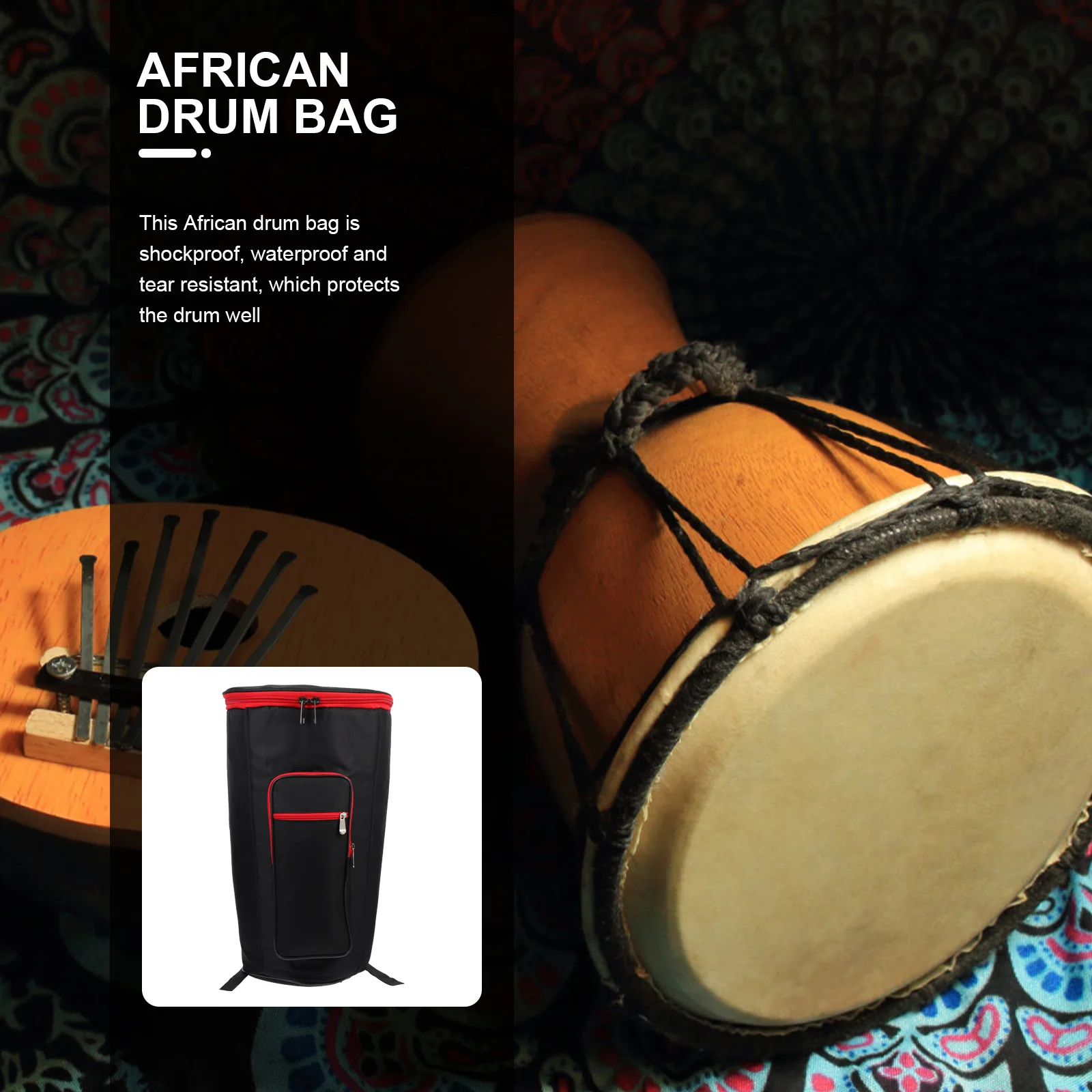 African Drum Kit Carry Case Camping Backpack Bag Djembe Carrying Pouches Oxford Cloth Bags Travel Waterproof Tote