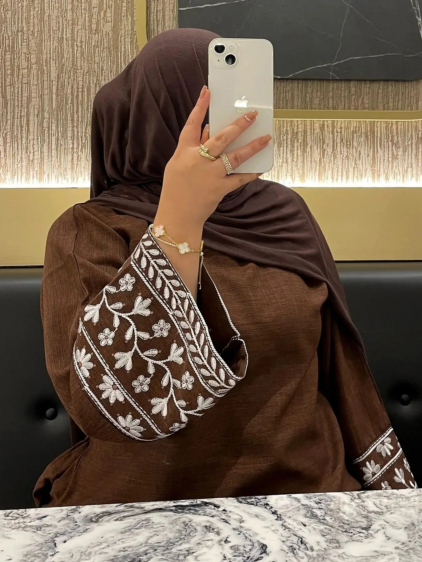 

Fashion Embroidery Muslim Dress Muslim Robe Syari Female Full Length Muslim Outerwear Worship Service Abaya With Belt wy1982