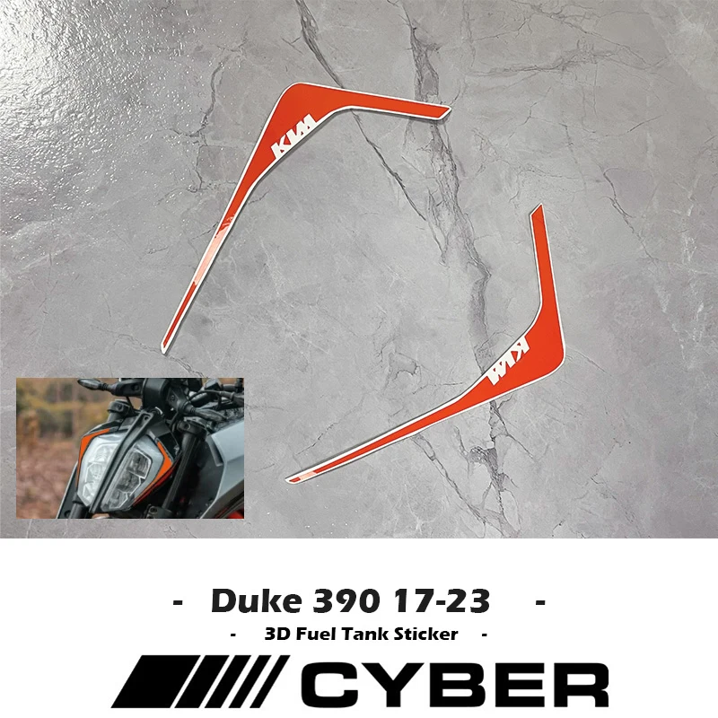 Duke390 For KTM Duke 390 17 18 19 20 21 22 23 Fairing Shell Front Sticker Decal Lamp Eyebrow Sticker LOGO