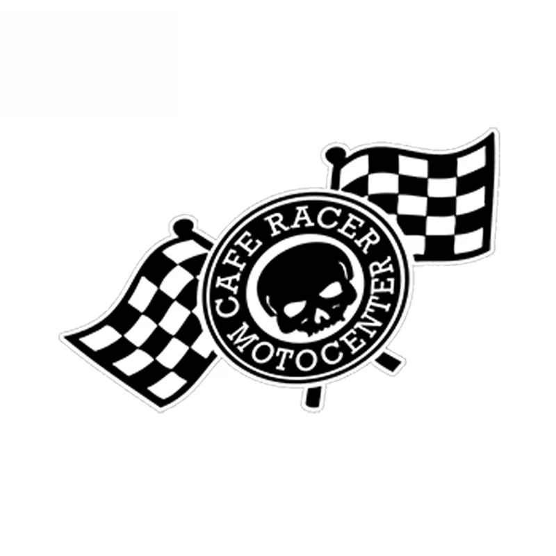 

Креативные автомобильные стикеры Cafe Racer Chequered Flag автомобильные гонки ралли спорт тюнинг наклейка водонепроницаемые виниловые наклейки, 13 см * 7 см