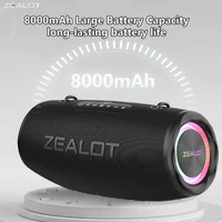 ZEALOT S87 80W Wireless Speakers, Outdoor Portable Subwoofer Speaker, IPX 5, Hifi Sound quality, RGB light, Long Battery Life. - Image 5