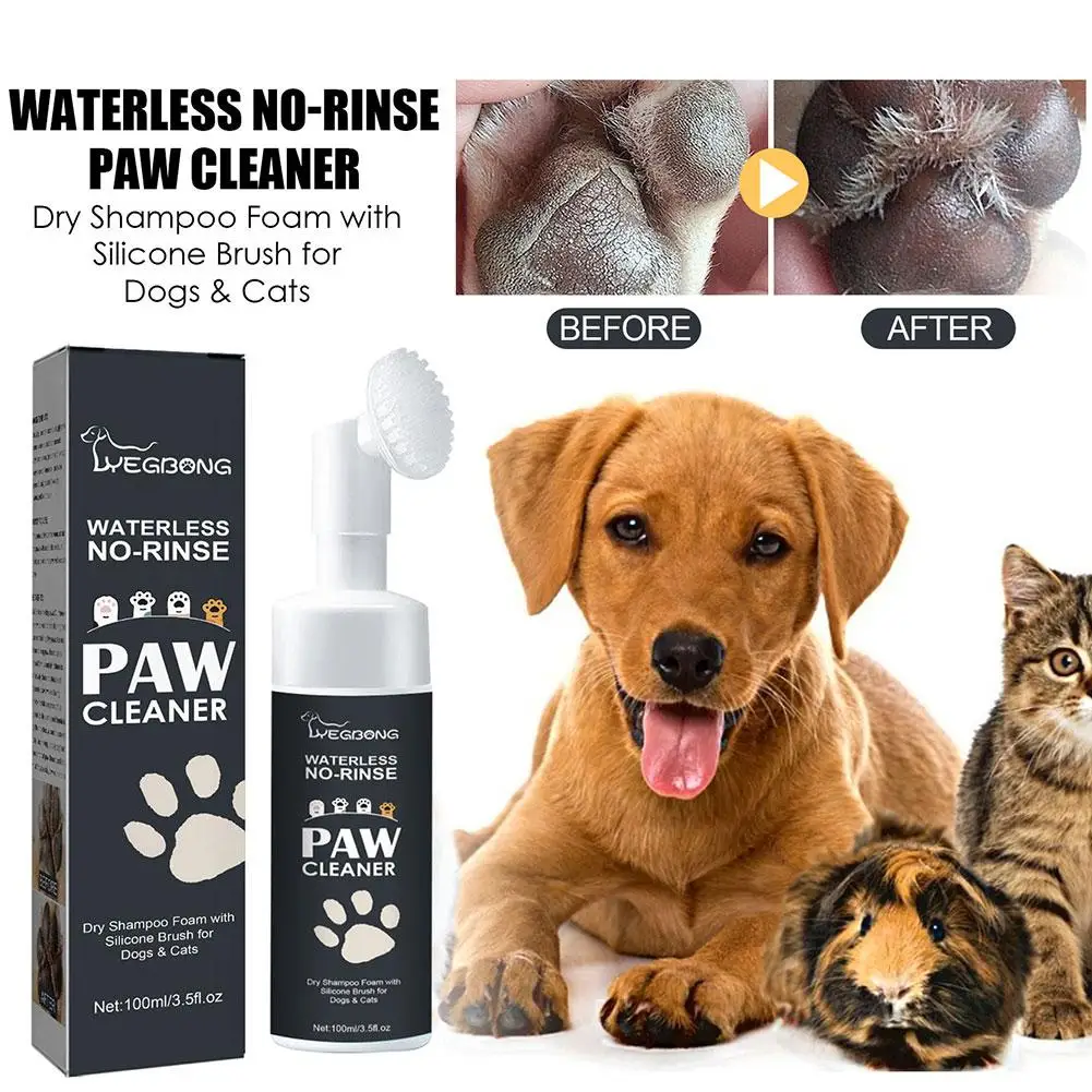 Pet Foot Cleaner Foam Dogs Cats Paw Care Animal Hand Extract Foam Pets Washing Supplies Claw Washing Herbal U9r5